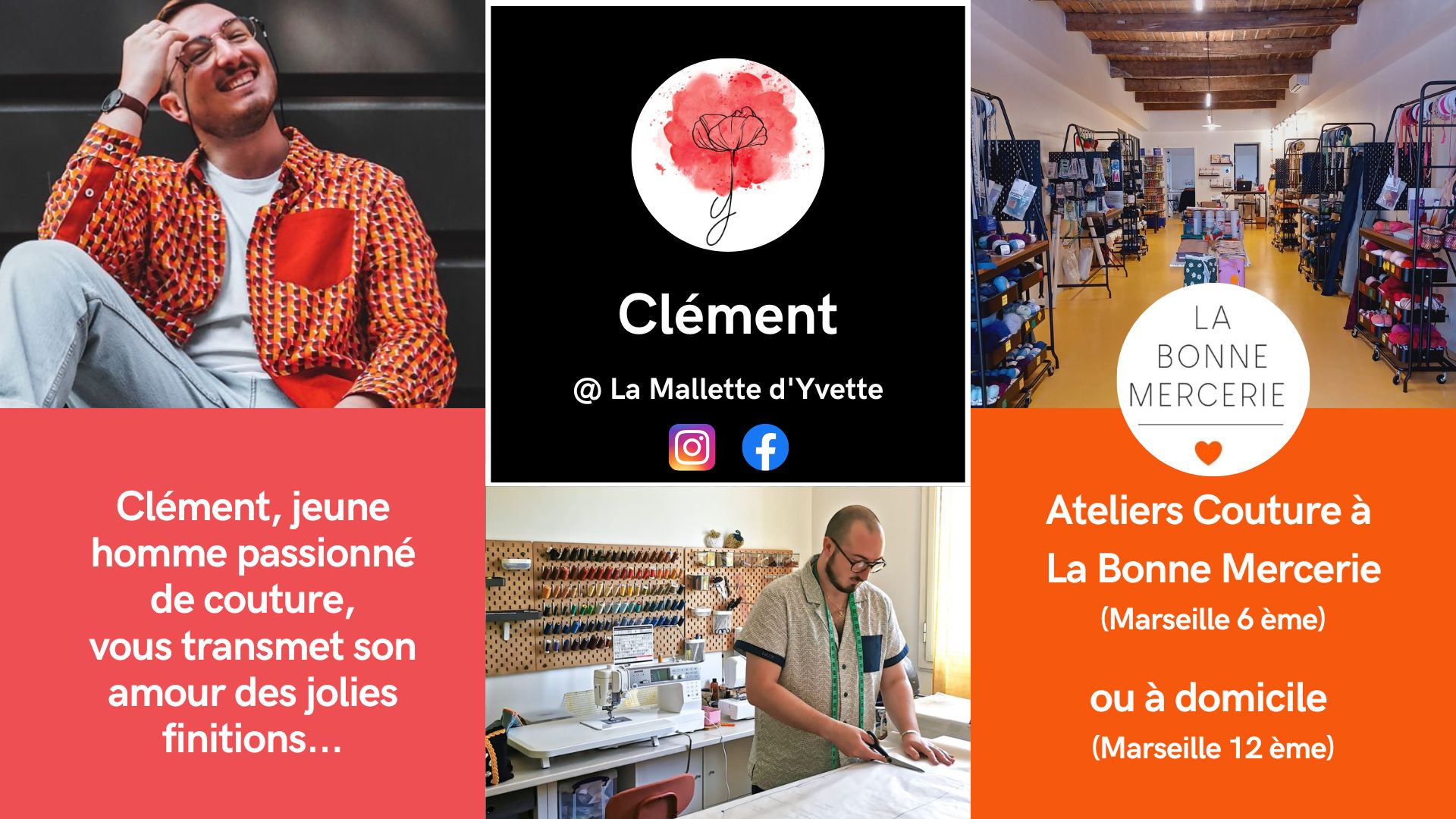 Clément professeur de couture à Marseille